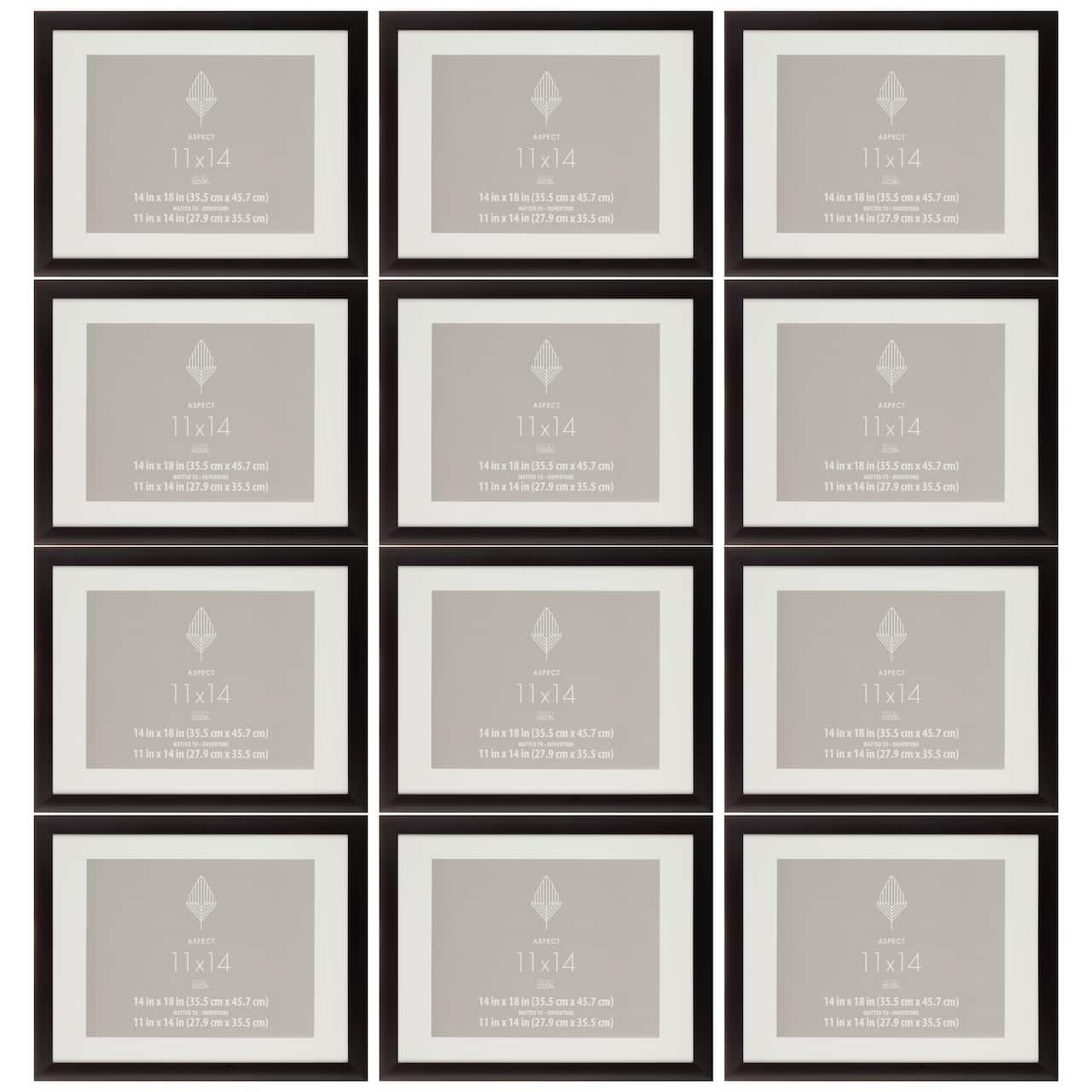 12 Pack: Black Frame With Mat, Aspect by Studio Décor®